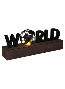 Lampa World, lemn, metal,...